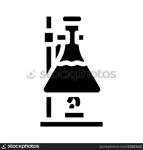 experiments in laboratory tool glyph icon vector. experiments in laboratory tool sign. isolated contour symbol black illustration. experiments in laboratory tool glyph icon vector illustration
