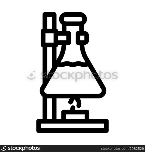 experiments in laboratory tool line icon vector. experiments in laboratory tool sign. isolated contour symbol black illustration. experiments in laboratory tool line icon vector illustration