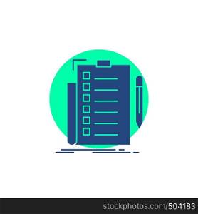 expertise, checklist, check, list, document Glyph Icon.. Vector EPS10 Abstract Template background