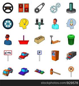 Expertise icons set. Cartoon set of 25 expertise vector icons for web isolated on white background. Expertise icons set, cartoon style