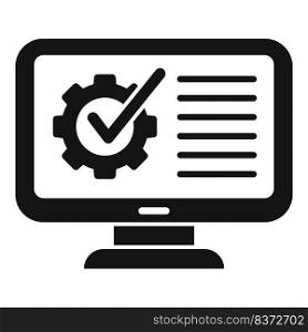 Expertise monitor icon simple vector. Quality expert. Work complete. Expertise monitor icon simple vector. Quality expert