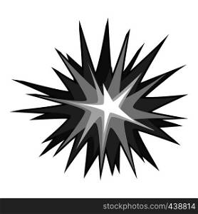 Explode effect icon in monochrome style isolated on white background vector illustration. Explode effect icon monochrome
