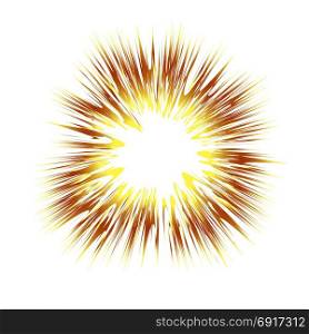 Explode Flash, Cartoon Explosion, Star Burst Isolated on White Background. Explode Flash, Cartoon Explosion, Star Burst