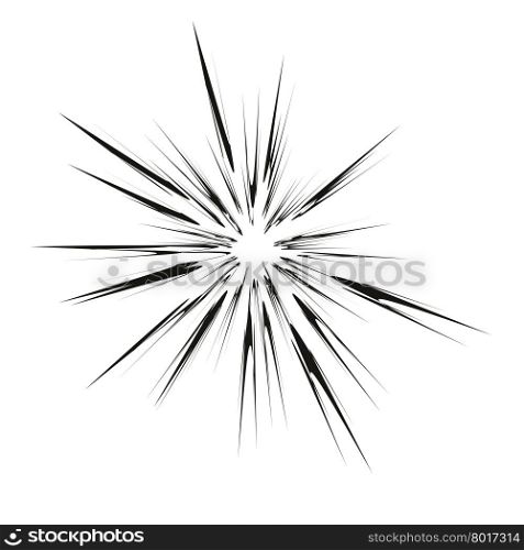 Explode Flash, Cartoon Explosion, Star Burst Isolated on White Background