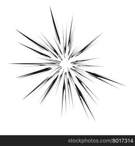 Explode Flash, Cartoon Explosion, Star Burst Isolated on White Background