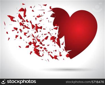 Exploding heart background for Valentine&rsquo;s Day