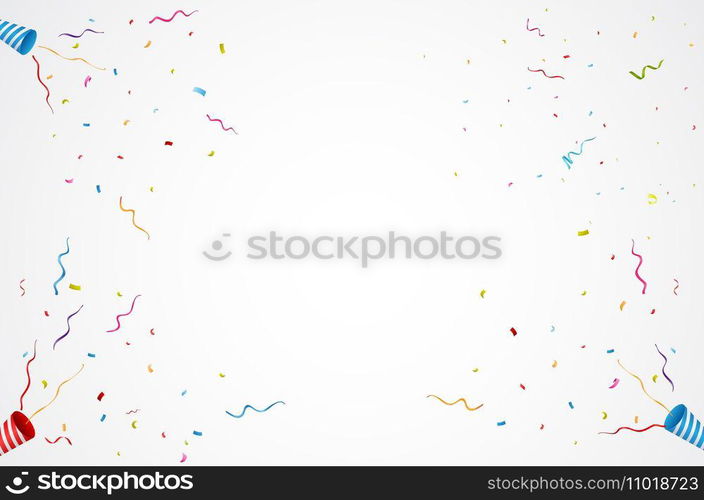 exploding party popper background 