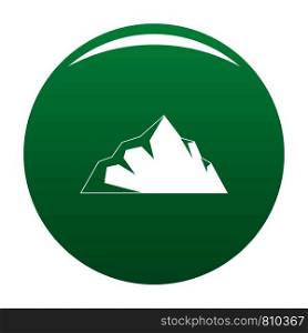 Exploration of mountain icon. Simple illustration of exploration of mountain vector icon for any design green. Exploration of mountain icon vector green
