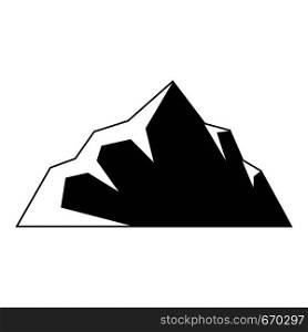 Exploration of mountain icon. Simple illustration of exploration of mountain vector icon for web. Exploration of mountain icon, simple style.