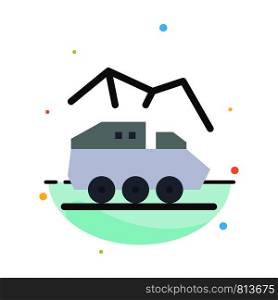 Exploration, Planet, Rover, Surface, Transport Abstract Flat Color Icon Template