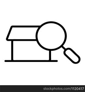 Exploring the purchase of a home icon vector. A thin line sign. Isolated contour symbol illustration. Exploring the purchase of a home icon vector. Isolated contour symbol illustration