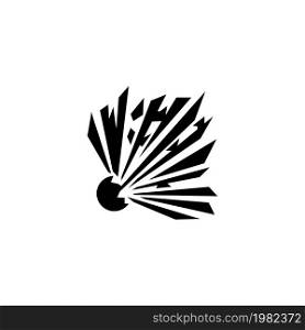 Explosion Blast. Flat Vector Icon illustration. Simple black symbol on white background. Explosion Blast sign design template for web and mobile UI element. Explosion Blast Flat Vector Icon