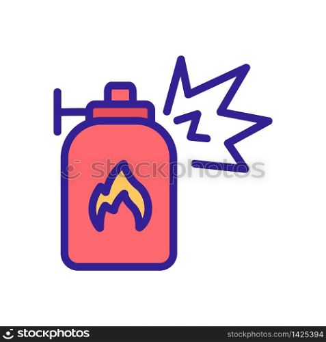 explosive fire icon vector. explosive fire sign. color symbol illustration. explosive fire icon vector outline illustration