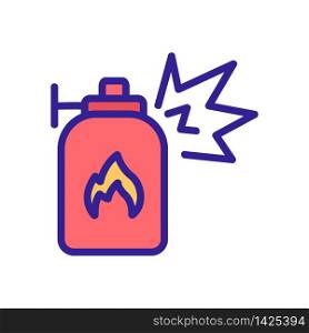 explosive fire icon vector. explosive fire sign. color symbol illustration. explosive fire icon vector outline illustration
