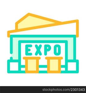 expo center color icon vector. expo center sign. isolated symbol illustration. expo center color icon vector illustration