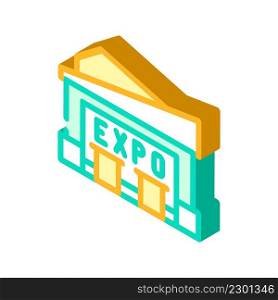 expo center isometric icon vector. expo center sign. isolated symbol illustration. expo center isometric icon vector illustration
