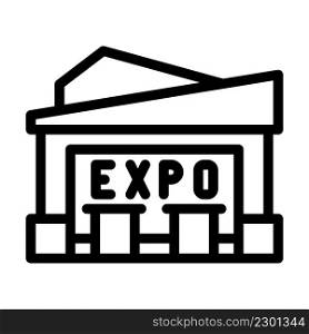 expo center line icon vector. expo center sign. isolated contour symbol black illustration. expo center line icon vector illustration