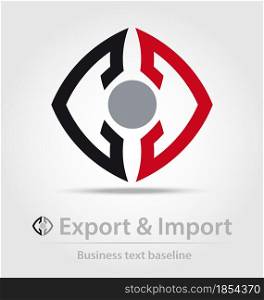 Export and import business icon for creative design work. Export and import business icon