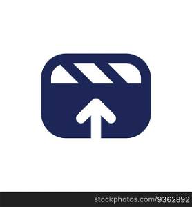 Export video file black pixel perfect solid ui icon. Save footage to storage. Multimedia content. Silhouette symbol on white space. Glyph pictogram for web, mobile. Isolated vector image. Export video file black pixel perfect solid ui icon