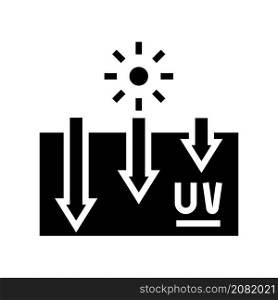 exposure of skin to uv rays tanning process glyph icon vector. exposure of skin to uv rays tanning process sign. isolated contour symbol black illustration. exposure of skin to uv rays tanning process glyph icon vector illustration