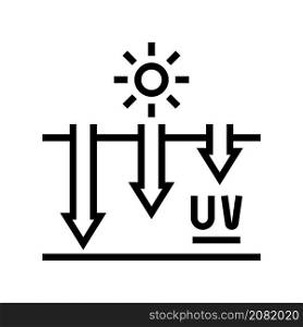 exposure of skin to uv rays tanning process line icon vector. exposure of skin to uv rays tanning process sign. isolated contour symbol black illustration. exposure of skin to uv rays tanning process line icon vector illustration