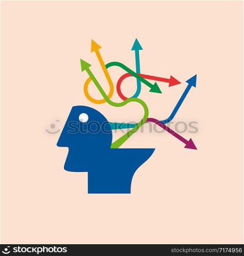 Express an idea. Start up and innovation concept. Vector flat illustration