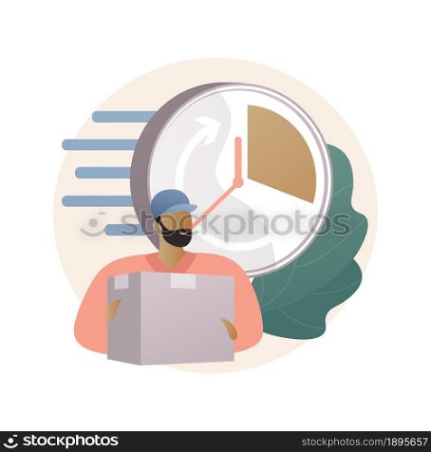 Express delivery service abstract concept vector illustration. Air freight logistics, global postal mail, package delivery, fast shipping order, tracking number, post office abstract metaphor.. Express delivery service abstract concept vector illustration.