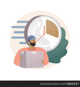 Express delivery service abstract concept vector illustration. Air freight logistics, global postal mail, package delivery, fast shipping order, tracking number, post office abstract metaphor.. Express delivery service abstract concept vector illustration.