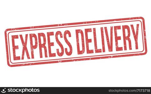 Express delivery sign or stamp on white background, vector illustration