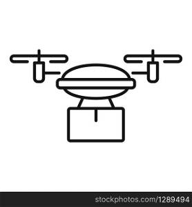 Express drone delivery icon. Outline express drone delivery vector icon for web design isolated on white background. Express drone delivery icon, outline style
