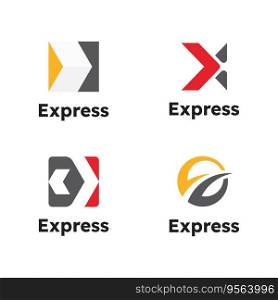 Express logo Vector icon design illustration Template