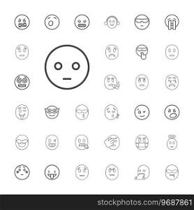 Expression icons Royalty Free Vector Image