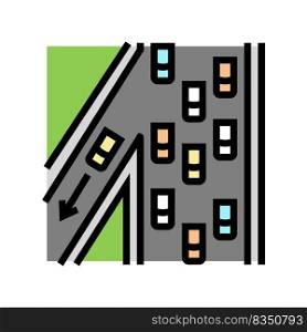 expressway road color icon vector. expressway road sign. isolated symbol illustration. expressway road color icon vector illustration