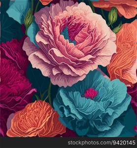 Exquisite Carnations: Detailed Illustration Perfect for T-Shirt Design, Seamless Patterns, and Abstract Art
