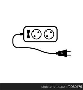 extension cord simple vector icon illustration in flat design