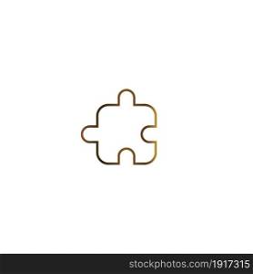 Extension icon. Simple puzzle icon flat style isolated on white background