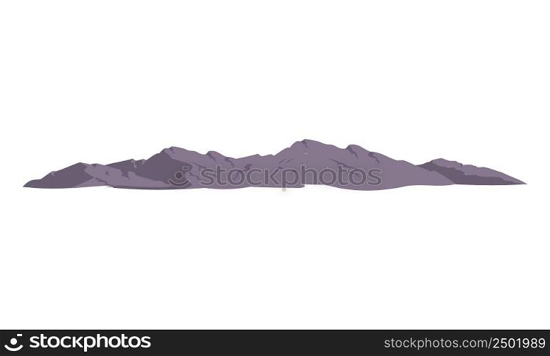 Extensive plateaus semi flat color vector object. Full sized item on white. Natural beauty conservation. Place for hiking. Simple cartoon style illustration for web graphic design and animation. Extensive plateaus semi flat color vector object