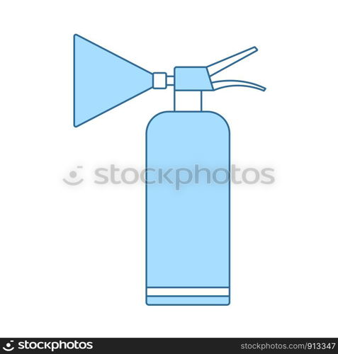 Extinguisher Icon. Thin Line With Blue Fill Design. Vector Illustration.