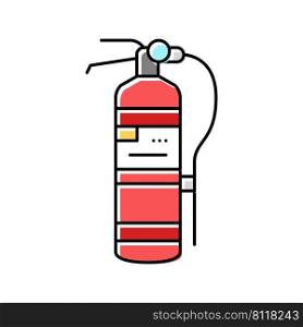 extinguisher tool color icon vector. extinguisher tool sign. isolated symbol illustration. extinguisher tool color icon vector illustration