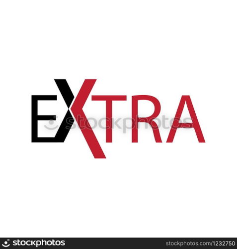 extra logo vector