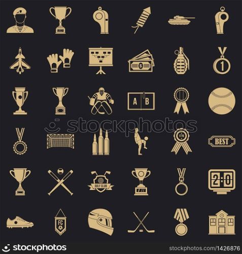 Extra prize icons set. Simple set of 36 extra prize vector icons for web for any design. Extra prize icons set, simple style
