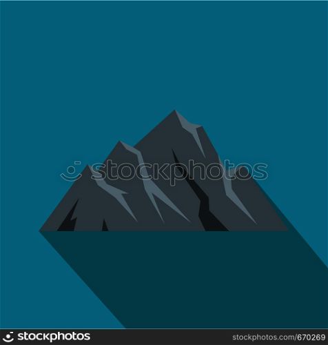 Extreme mountain icon. Flat illustration of extreme mountain vector icon for web. Extreme mountain icon, flat style.