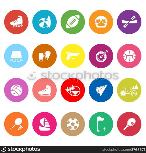Extreme sport flat icons on white background, stock vector