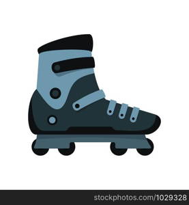 Extreme sport inline skates icon. Flat illustration of extreme sport inline skates vector icon for web design. Extreme sport inline skates icon, flat style
