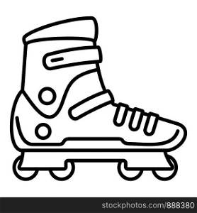 Extreme sport inline skates icon. Outline extreme sport inline skates vector icon for web design isolated on white background. Extreme sport inline skates icon, outline style