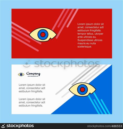 Eye abstract corporate business banner template, horizontal advertising business banner.