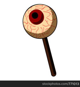 Eye ball lollipop icon. Cartoon of eye ball lollipop vector icon for web design. Eye ball lollipop icon, cartoon style