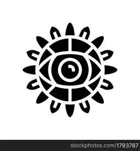 eye boho glyph icon vector. eye boho sign. isolated contour symbol black illustration. eye boho glyph icon vector illustration