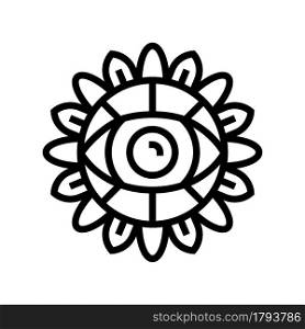 eye boho line icon vector. eye boho sign. isolated contour symbol black illustration. eye boho line icon vector illustration