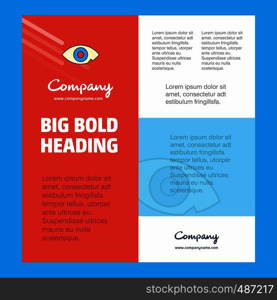 Eye Business Company Poster Template. with place for text and images. vector background